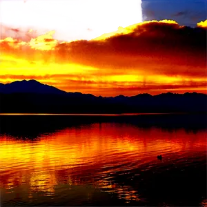 Great Salt Lake Sunset PNG Lte62 PNG