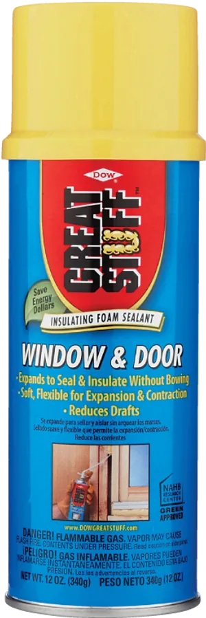 Great Stuff Insulating Foam Sealant Can PNG image
