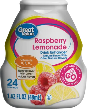 Great Value Raspberry Lemonade Drink Enhancer PNG image