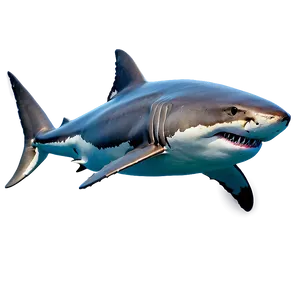 Great White Shark Swimming PNG Ybv