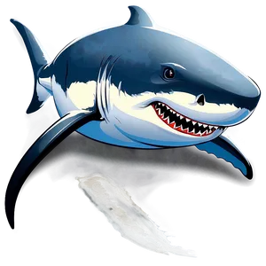 Great White Shark Vector Png Owj PNG image