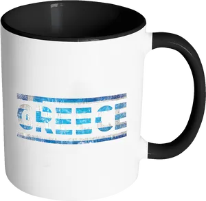 Greece Theme Mug Print PNG image