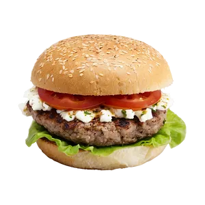 Greek Lamb Feta Burger PNG Ere16 PNG