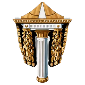 Greek Pillar Emblem PNG Yeb