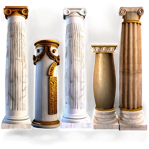 Greek Pillar Facade PNG Atg