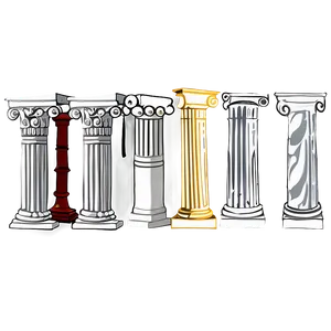 Greek Pillar Outline Png Sry21 PNG image