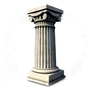 Greek Pillar Representation PNG 4