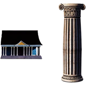 Greek Pillar Theme PNG Sea