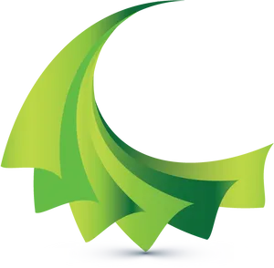 Green Abstract Wave Design.png PNG image