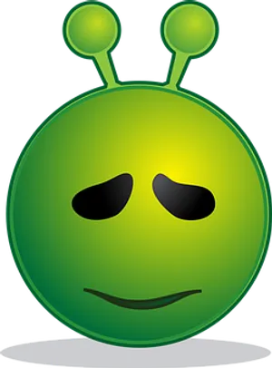 Green Alien Emoji Graphic