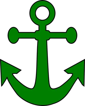 Green Anchor Graphic PNG image