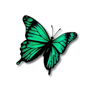 Green And Black Butterfly Design Png 06202024 PNG image