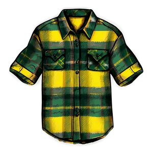 Green And Yellow Flannel PNG Lws18 PNG