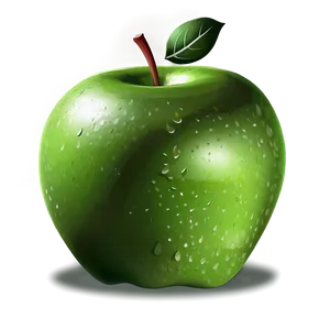 Green Apple Cartoon Png 06272024 PNG image