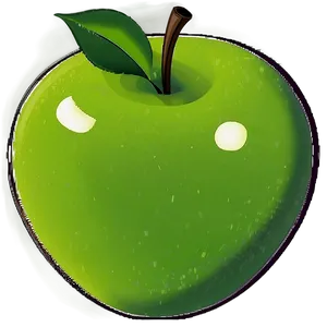 Green Apple Illustration PNG 06132024