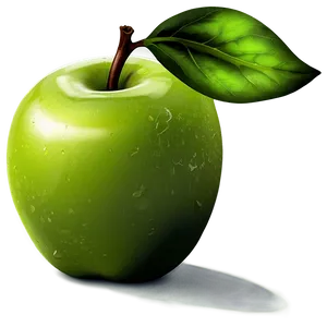 Green Apple Illustration PNG 06132024