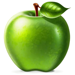 Green Apple Illustration PNG Odt
