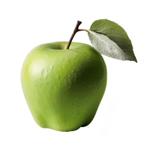 Green Apple With Leaf Png 19 PNG image