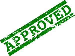 Green Approved Stamp PNG image