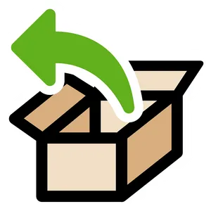 Green Arrow Unboxing Icon PNG image