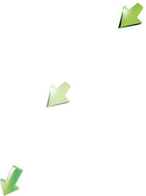Green Arrowson Black Background PNG image