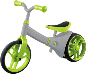 Green Balance Bike Children PNG image
