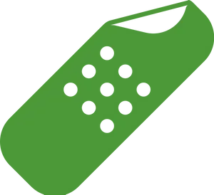 Green Bandaid Graphic PNG image