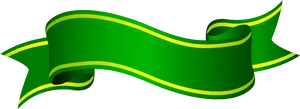 Green Banner Ribbon Graphic PNG image