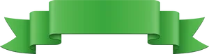 Green Banner Ribbon Graphic PNG image