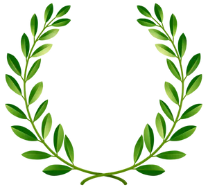 Green Bayleaf Wreath Graphic PNG image