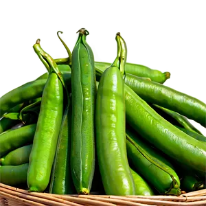 Green Beans In Basket Png 06122024 PNG image