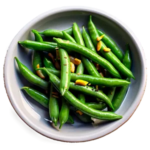 Green Beans Plate Png Qdp PNG image