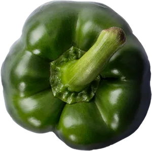 Green Bell Pepper Top View PNG image
