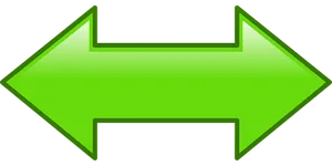 Green Bidirectional Arrow