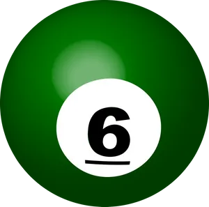 Green Billiard Ball Number6