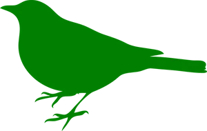Green Bird Silhouette