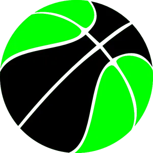 Green Black Basketball Logo PNG image