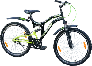 Green Black Mountain Bike PNG image