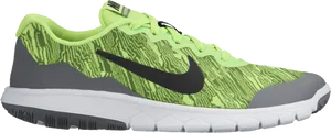 Green Black Nike Running Shoe PNG image