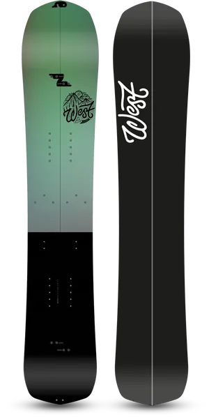 Green Black Snowboard Design