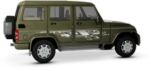 Green Bolero S U V Side View PNG image