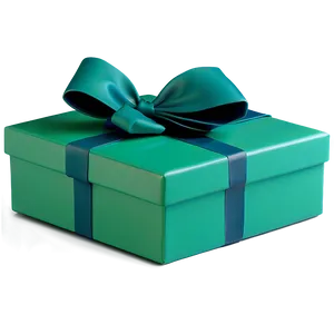 Green Box With Bow PNG 06292024