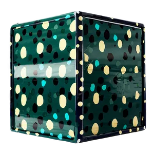 Green Box With Polka Dots PNG Qbj PNG
