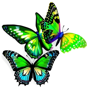 Green Butterflies PNG 05232024