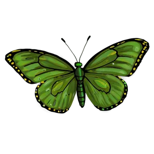 Green Butterflies PNG 64