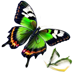 Green Butterfly In Garden Png 06202024 PNG image