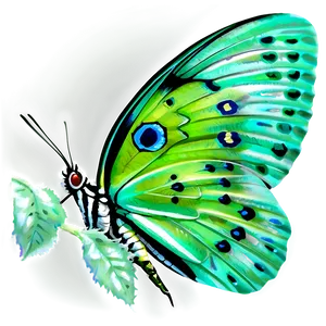 Green Butterfly PNG 31