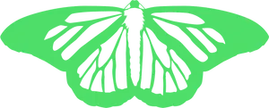 Green Butterfly Silhouette PNG image
