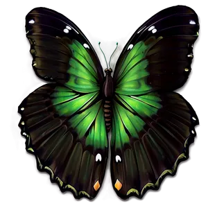 Green Butterfly Wings Spread Png Djm52 PNG image