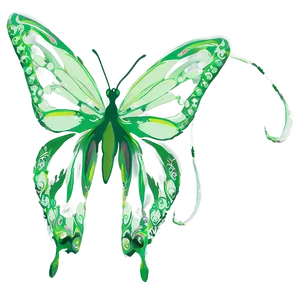 Green Butterfly With Text Space PNG 44 PNG
